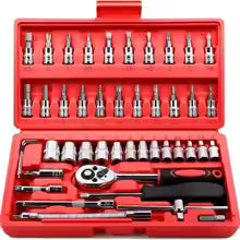 46-piece Auto Repair Combination Ratchet and socket set